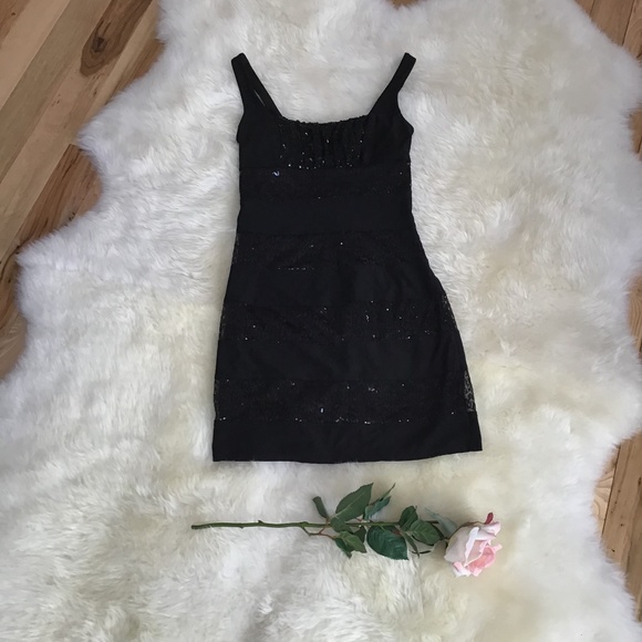 Mymichelle black stripe sequin dress - Picture 2 of 5